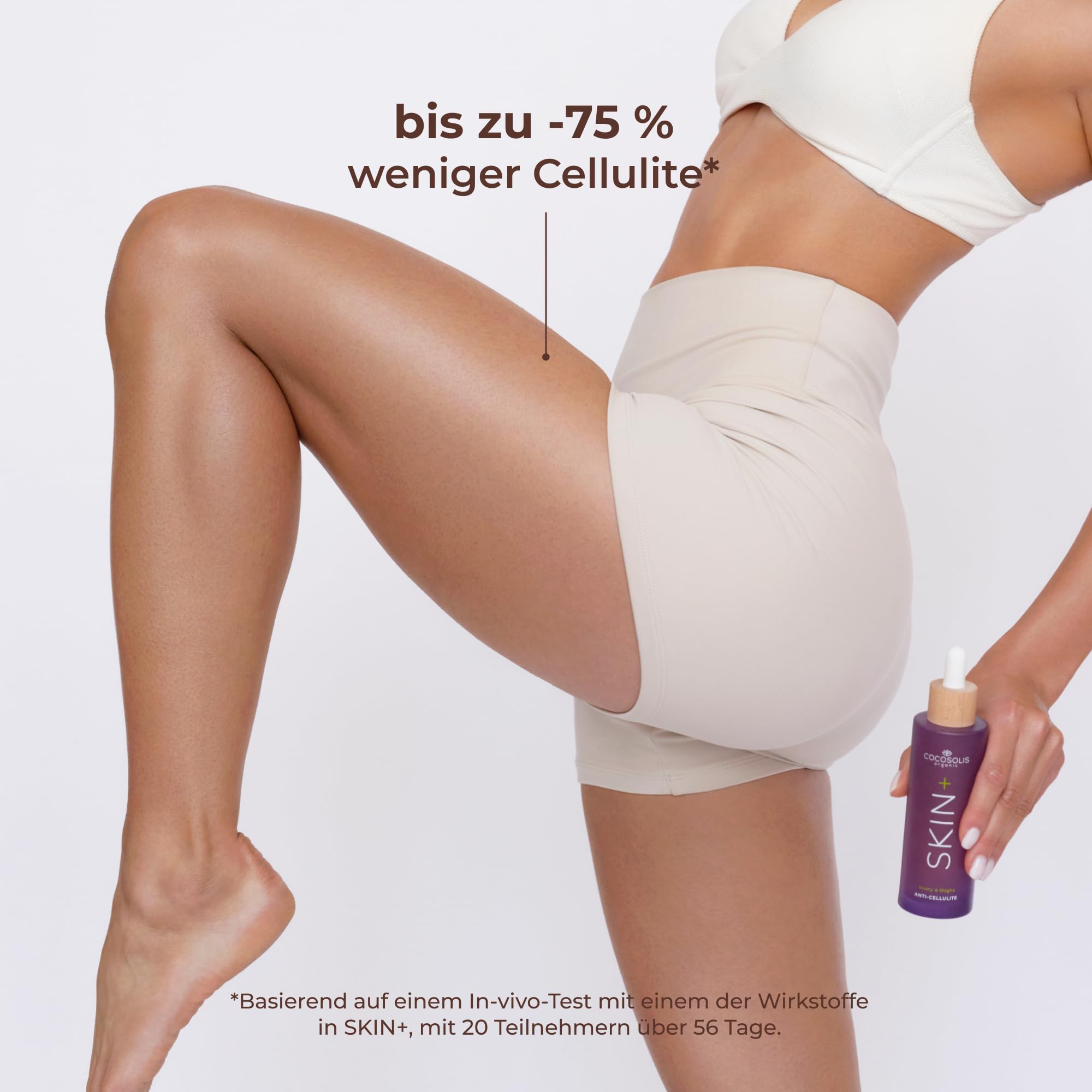 COCOSOLIS SKIN+ Anti-Cellulite Serum-Konzentrat für sichtbare Hautstraffung, Reduktion der Orangenhaut und Glättung.der Haut am Bauch und an den Beinen