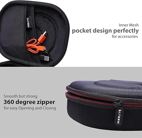 Miniatura 9 de LTGEM - Funda rígida para auriculares JBL, color gris y negro