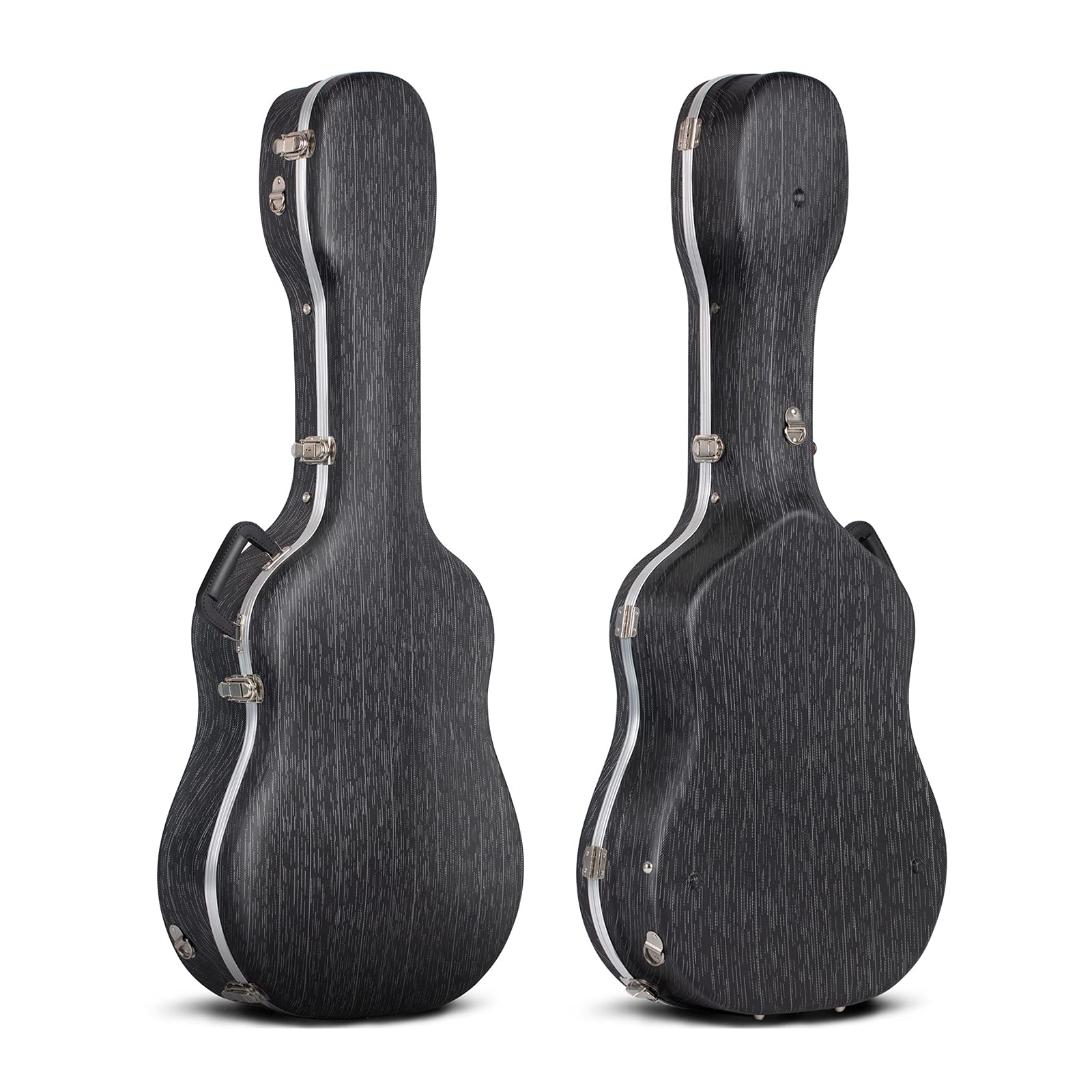 CAHAYA Custodia per Chitarra Acustica con Imbottitura di 15mm in ABS Impermeabile Facile da Pulire Astuccio Rigida per Chitarra Acustica Semiacustica 41 Pollici con Disegno di Striscia Modello CY0246