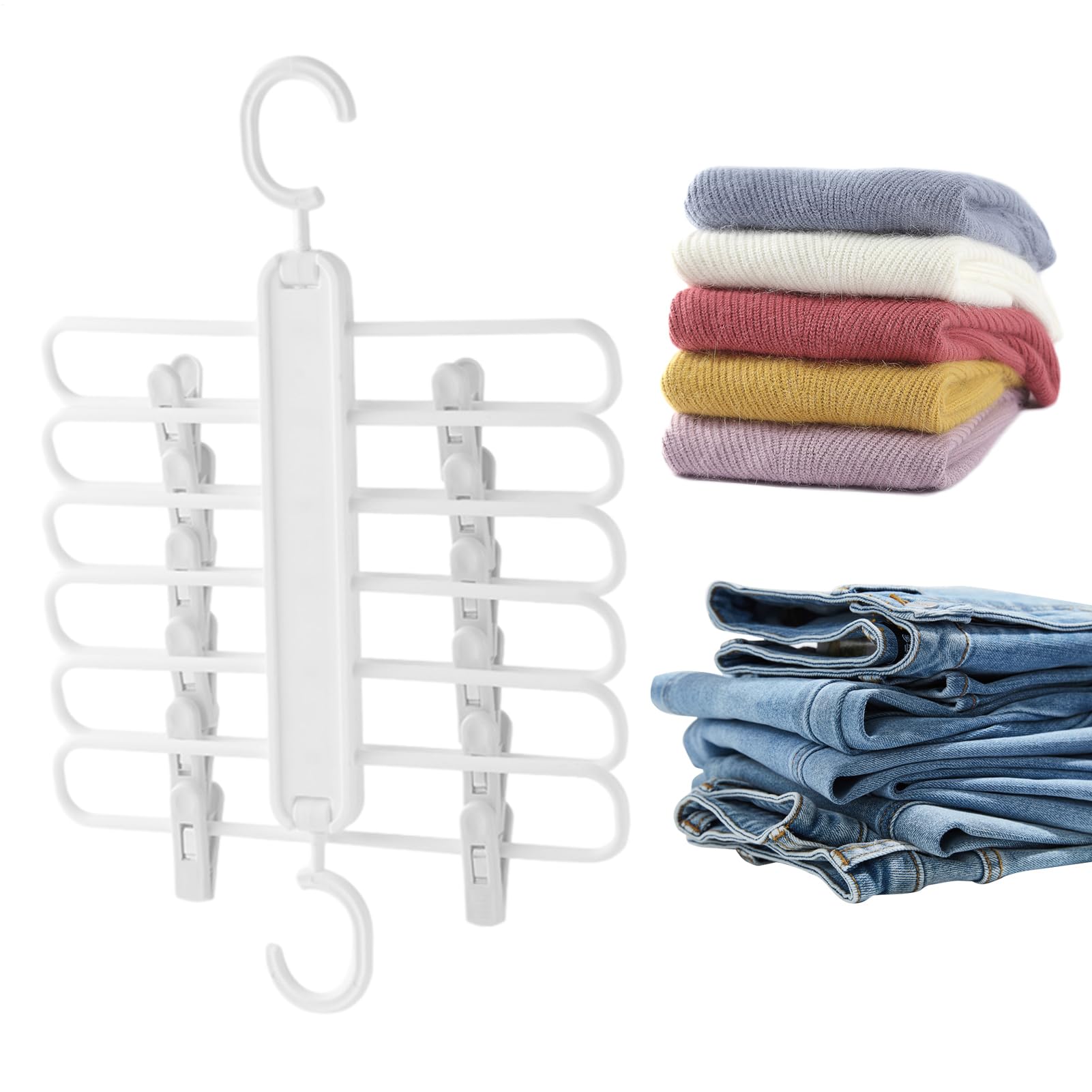 Cintres pour jupes multifonctionnels à plusieurs couches pour suspendre jeans et leggings
