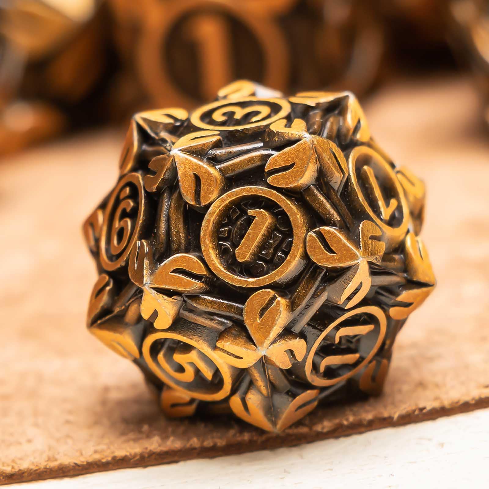 OUKELANWO Juego De Dados De Metal Huecos Para DND D&D Con Caja, Dados