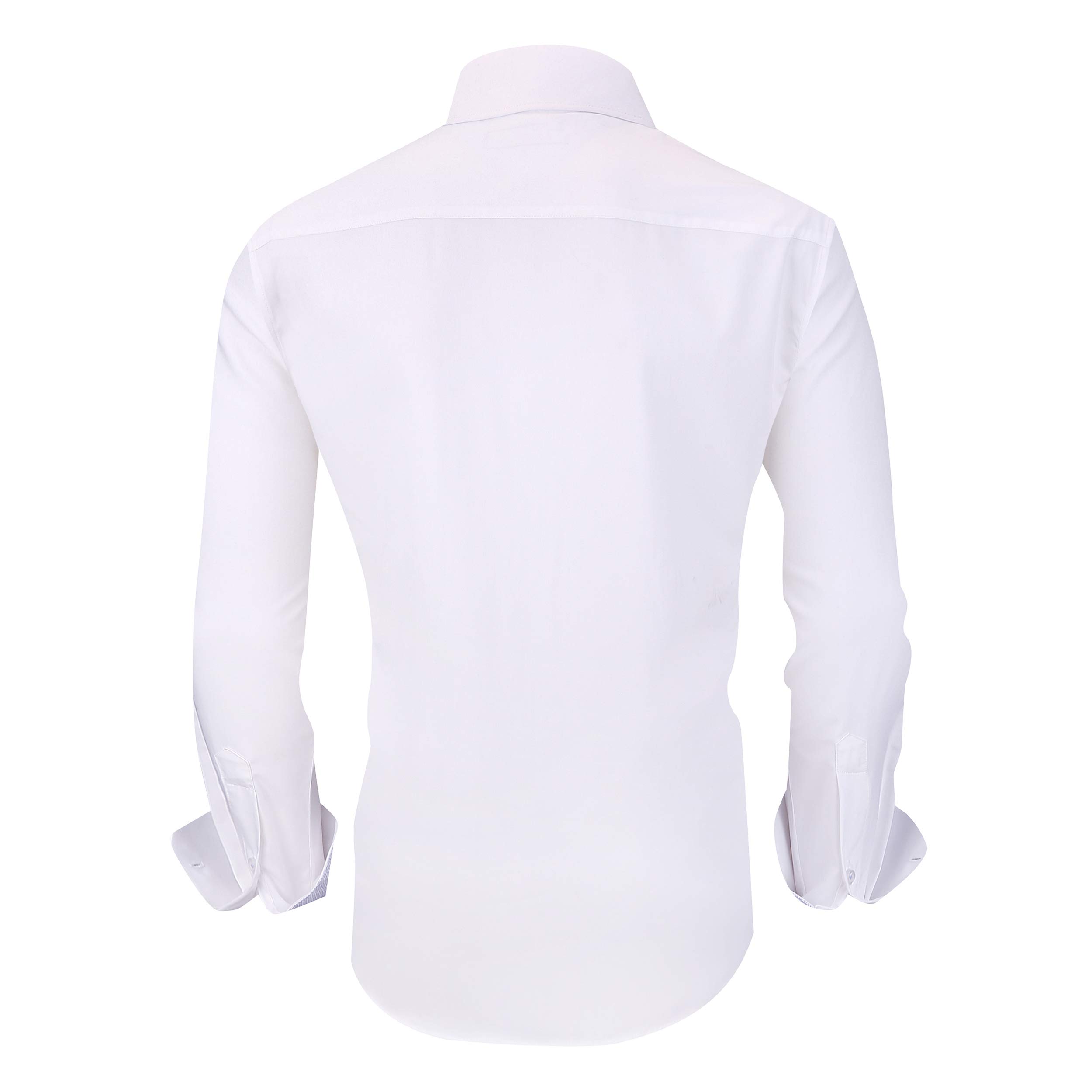 Alex Vando Camisas de Vestir para Hombre Sin Arrugas Ajuste Regular Elástico de Bambú con Botones | Protección UV UPF30, tela suave que se cae, ribete interior de contraste, costuras finas