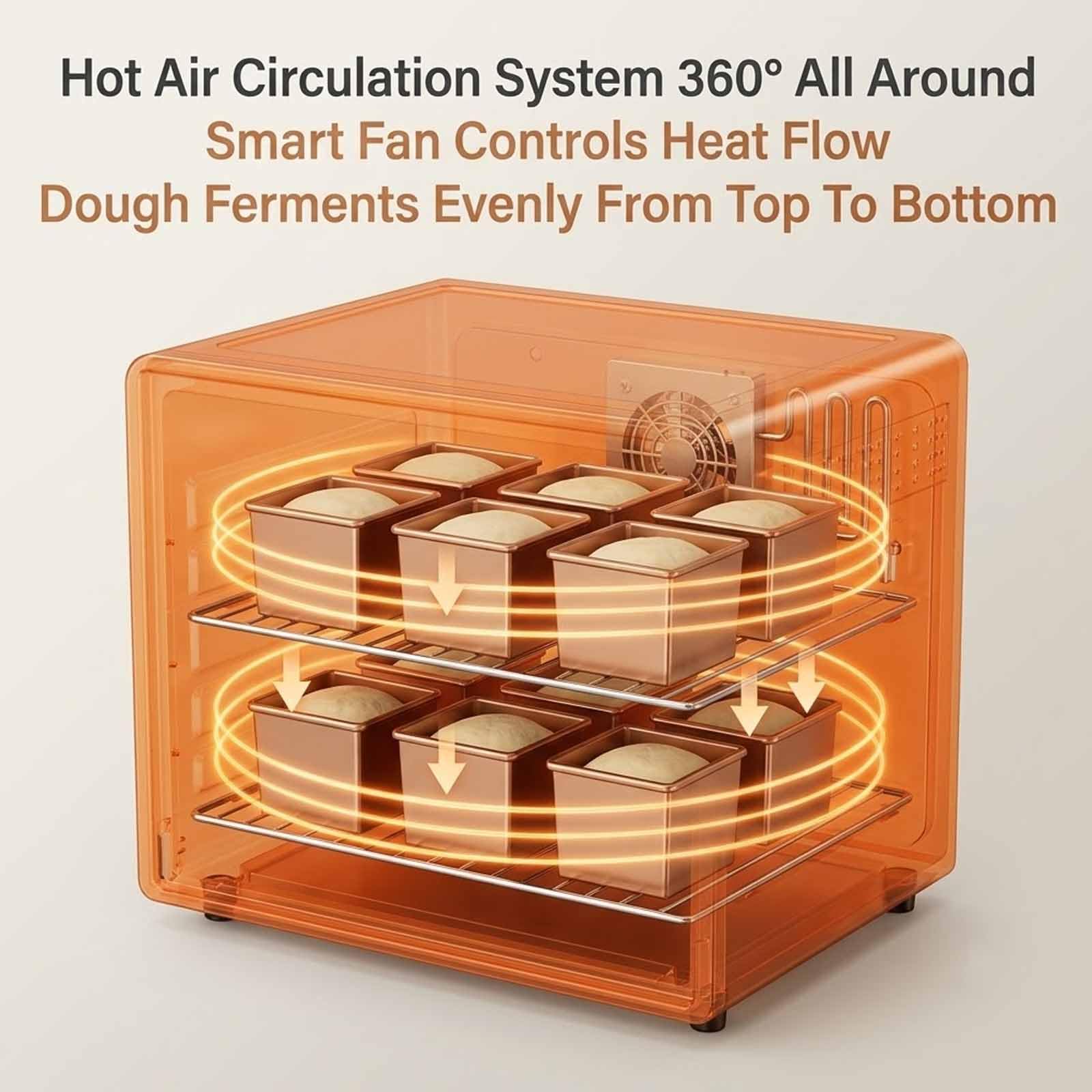 Máquina De Fermentación De Pan De Acero Inoxidable De 6 Capas, Cámara De Fermentación Comercial De 100 L Con Control De Temperatura Y Humedad, Recordatorio De Precalentamiento, Calentamiento Por