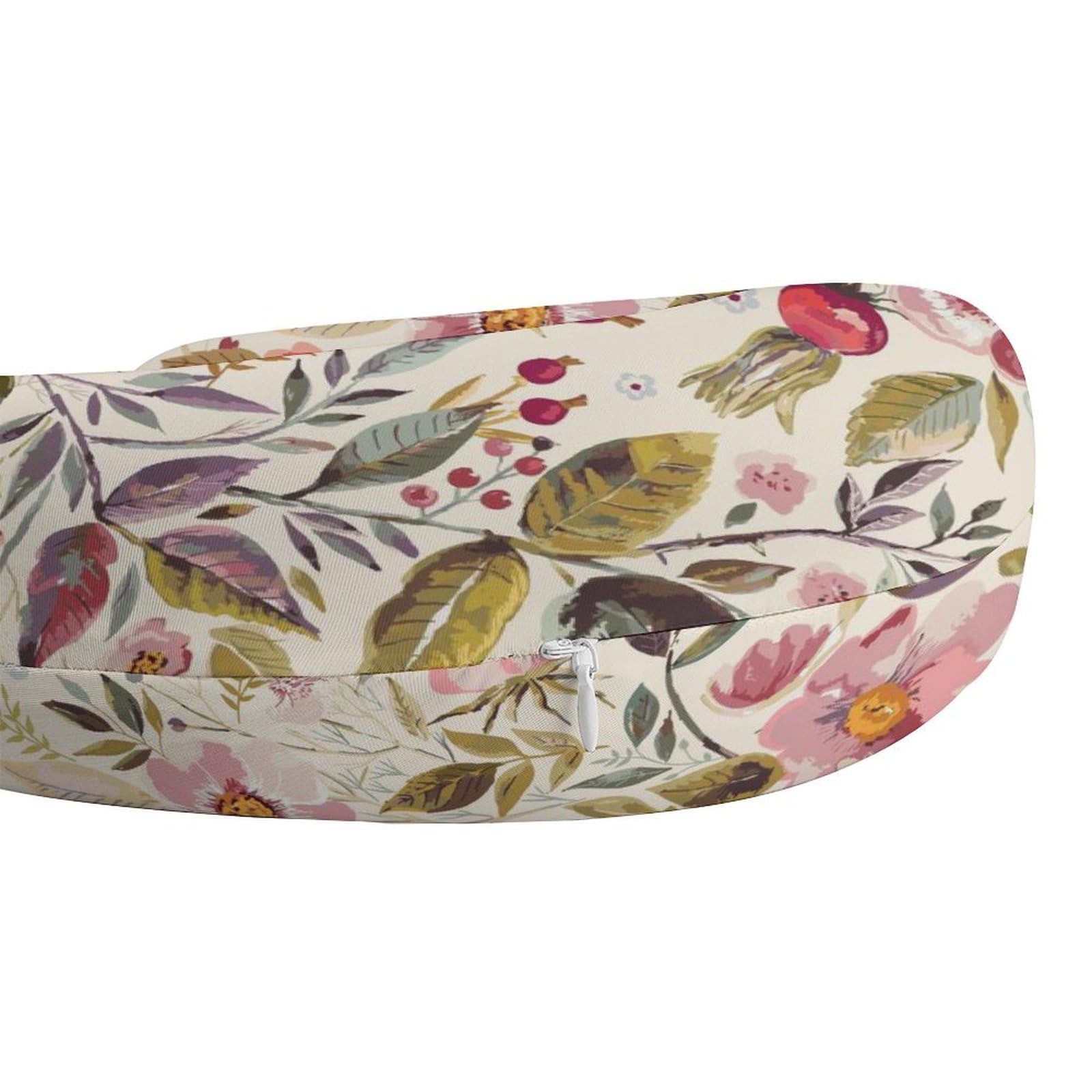 Almohada de viaje, almohada de cuello de flores de amapolas de acuarela para viajes, almohada de apoyo portátil de espuma viscoelástica para dormir