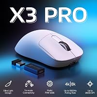 VGN GAMEPOWER Attack Shark X3PRO Vezeték Nélküli Gamer Egér, 59g Ultrakönnyű, 26000DPI, PixArt PAW3395, 4K/8KHz, 3 Csatlakozási Mód, 200 Órá 2