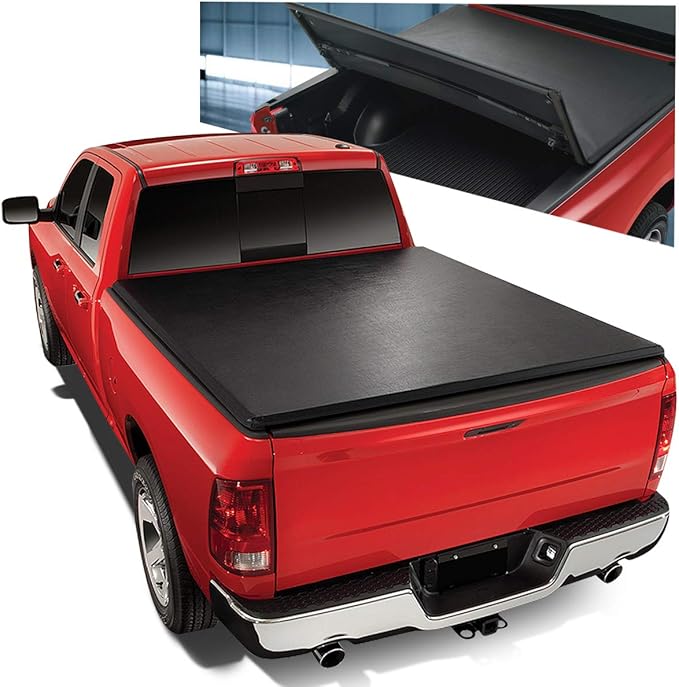 Vinyl Soft Top TriFold Adjustable Truck Tonneau Cover
