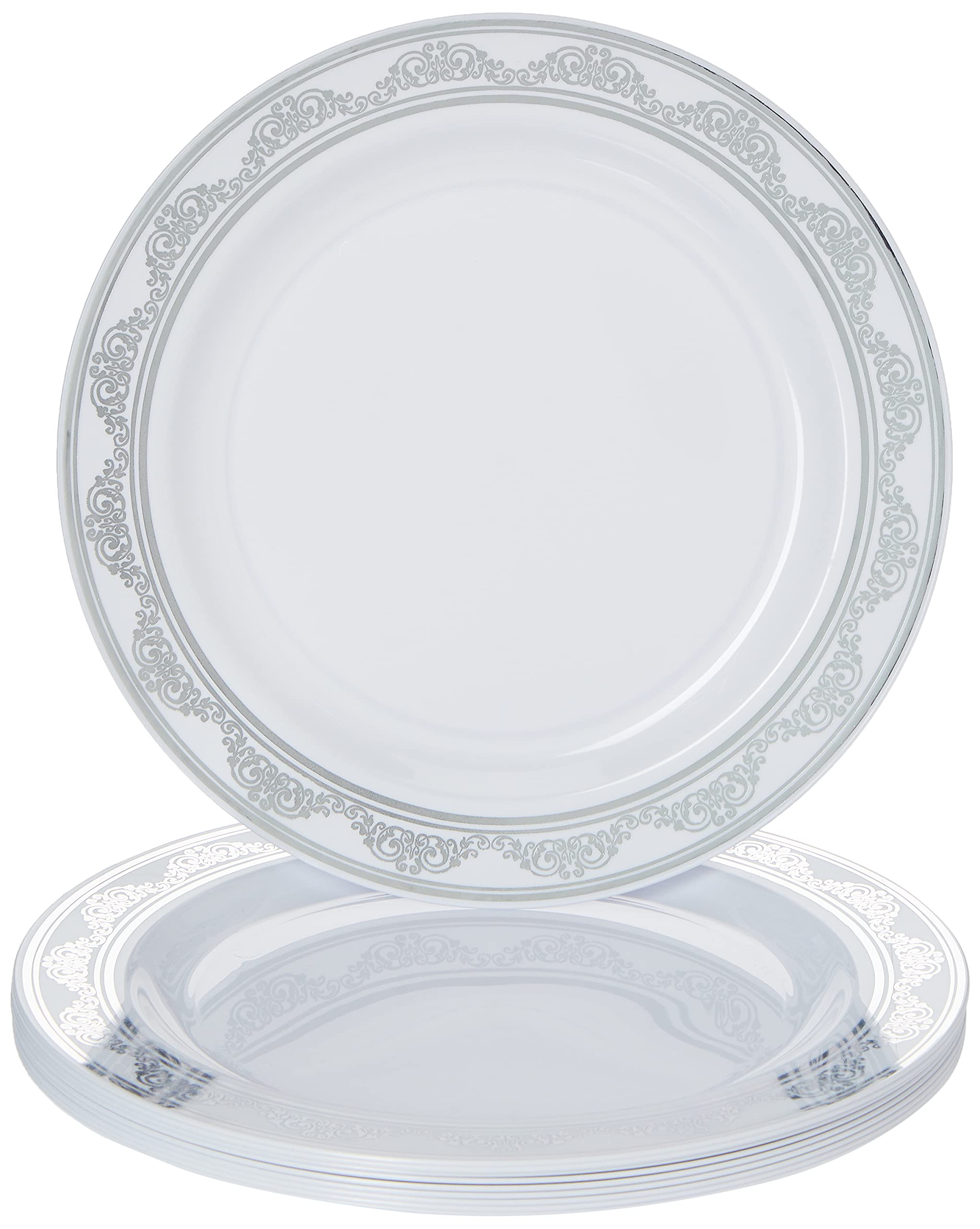 Fun Festive Premium Round Plate 23Cm , Assorted Color/Design,,Pack Of 10