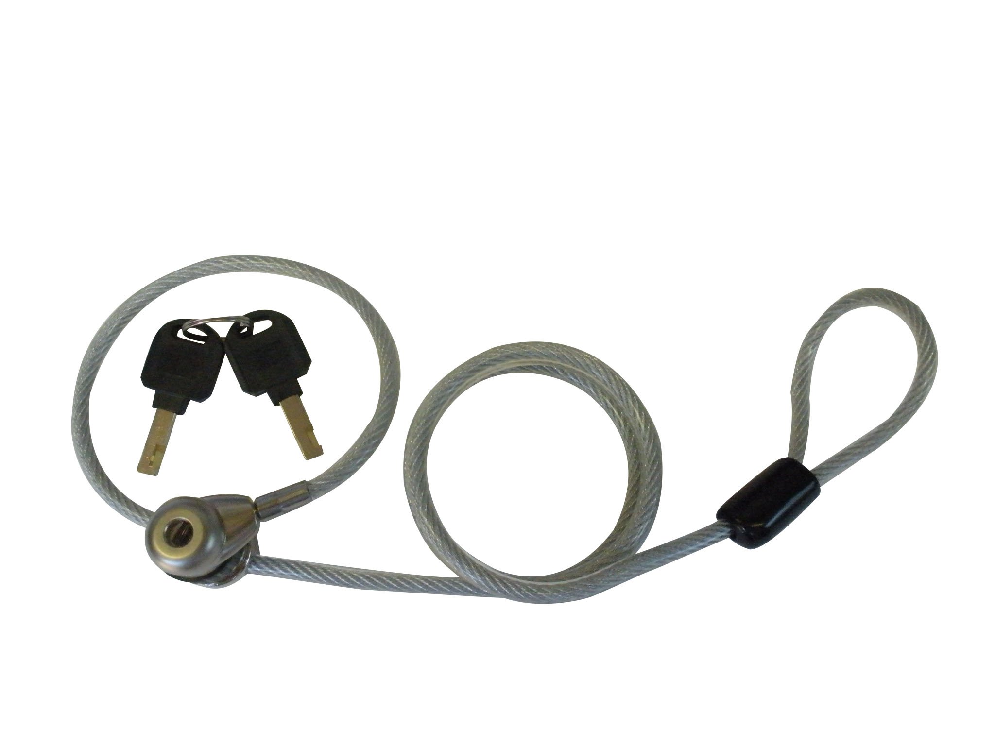 SecureCycleGear helmet, jacket, keyed cable lock, heavy-duty (Silver)