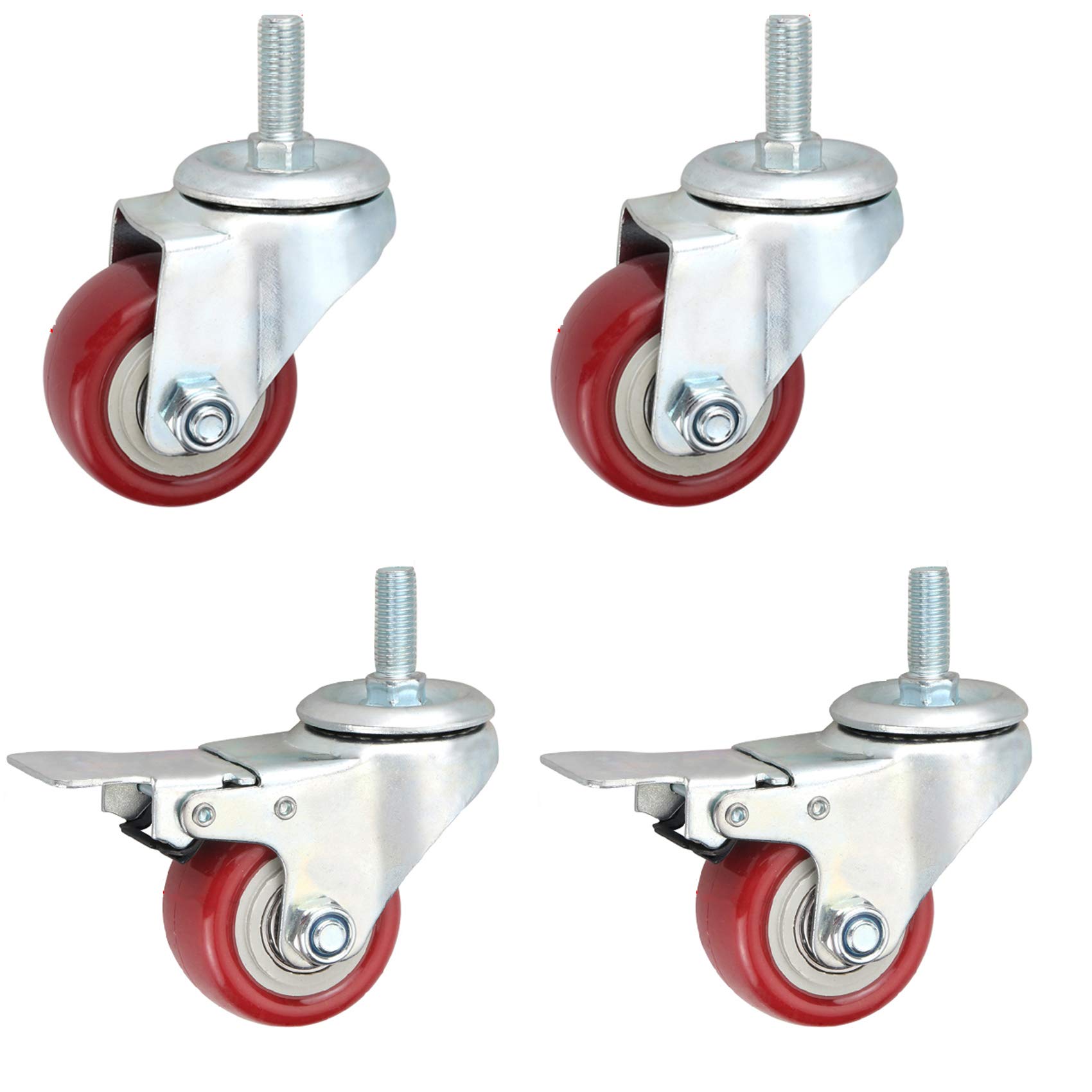 Roulettes pivotantes M12 pour réparer un chariot et stopper les rayures