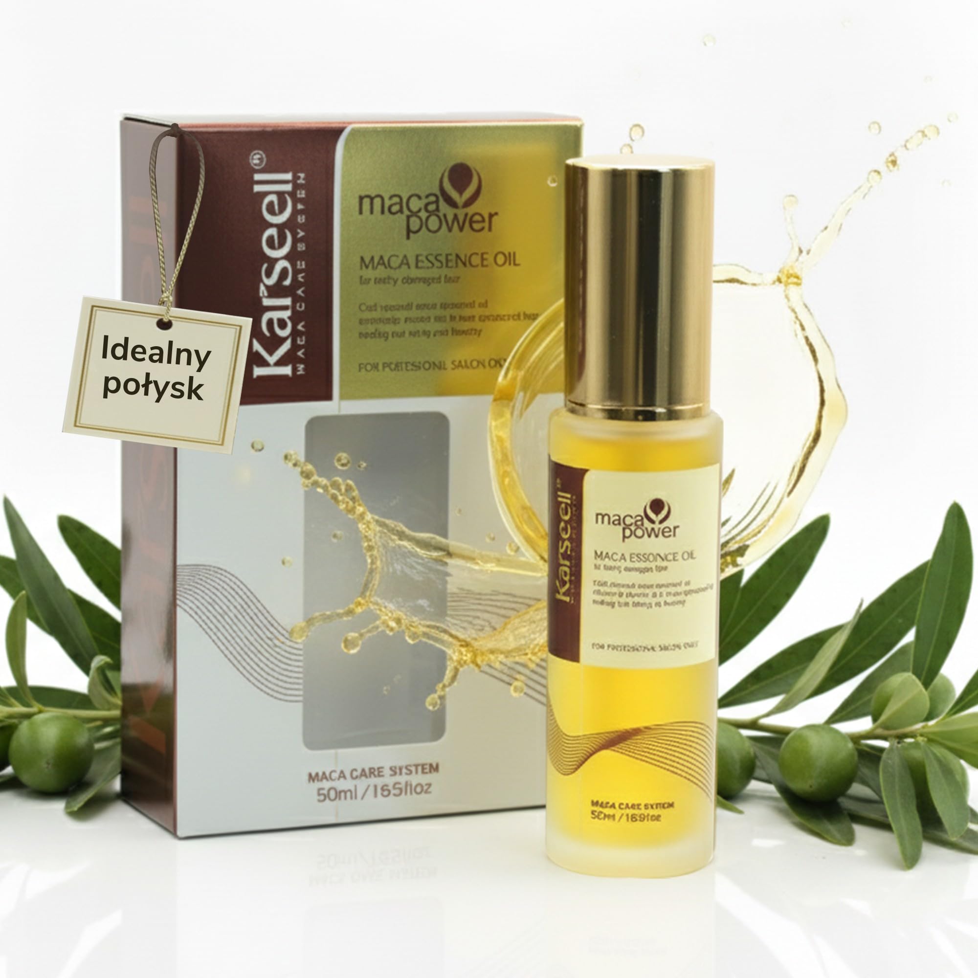 Karseell MACA CARE SYSTEM Zestaw Fioletowa Maska Antyżółta 100ml + Serum Argan Shea 50ml Nawilżające Regenerujące Przeciw Puszeniu Profesjonalne Włosy Blond Siwe Rozjaśniane Format Podróżny