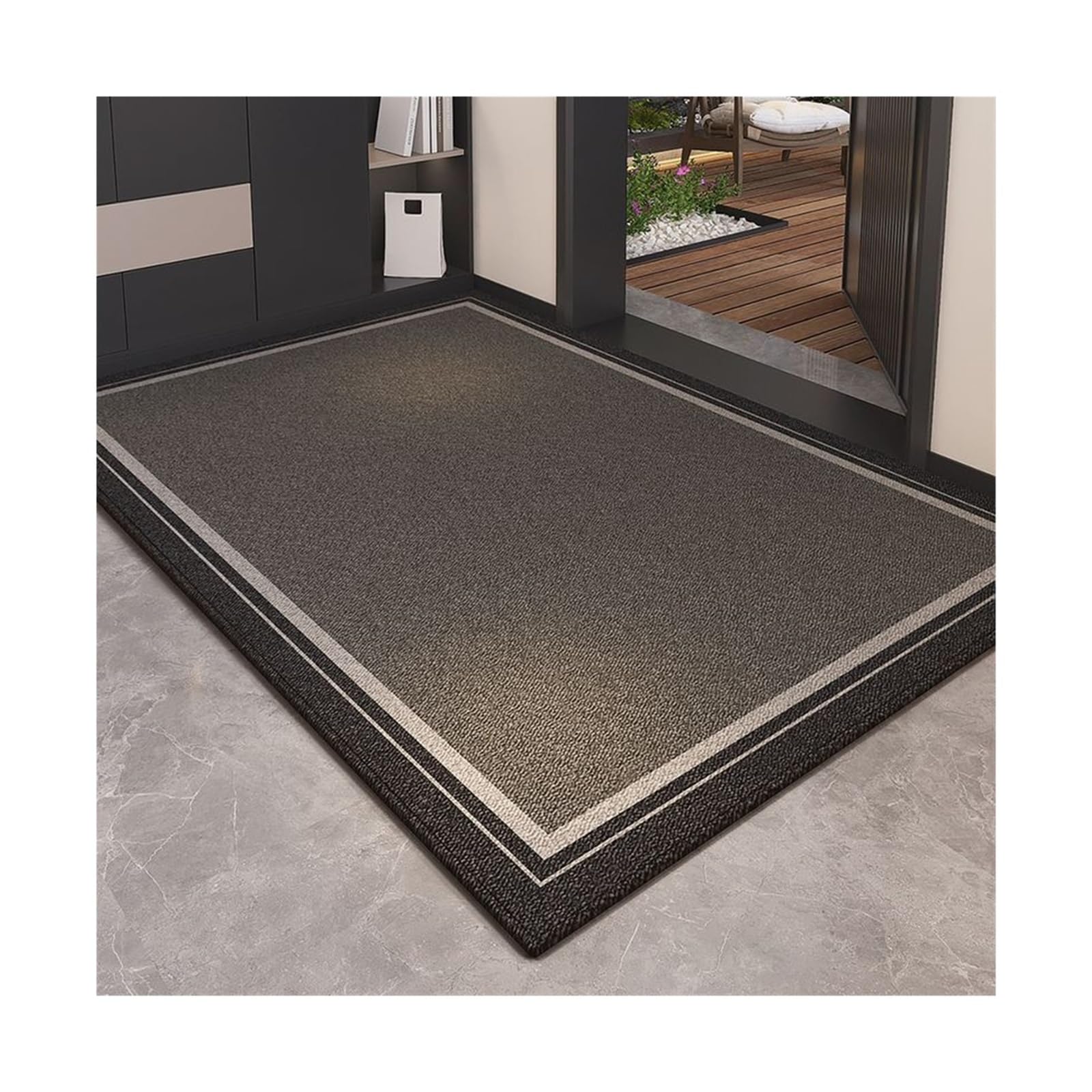 Tapis de porche antidérapant et résistant à la saleté pour l'entrée
