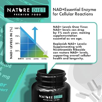 Nature Diet NR, 300 mg Nicotinamide Riboside, NAD+ Booster, 60 Caps