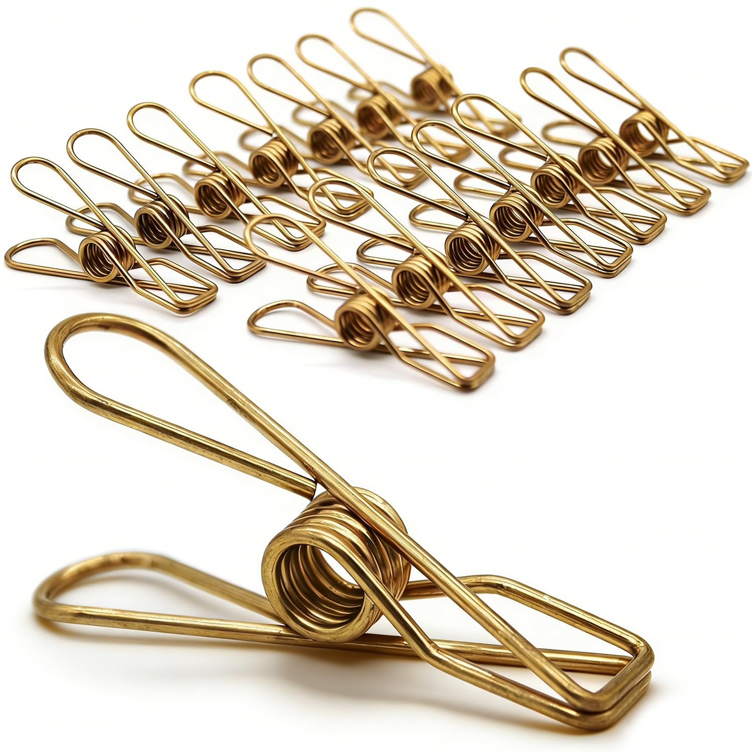 50 Pack Wire Clothes Pins, Stainless Steel Clothespins Metal Clothes Pegs Laundry Pins Heavy Duty for Outdoor Home Kitchen Travel Office