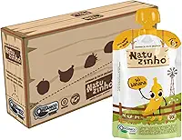Natuzinho, Kit com 6 Papinhas Orgânicas para Bebê, Sabor Banana, Sem Açúcar, Aditivos ou Conservantes, Ideal para Introdução Alimentar, 99g cada