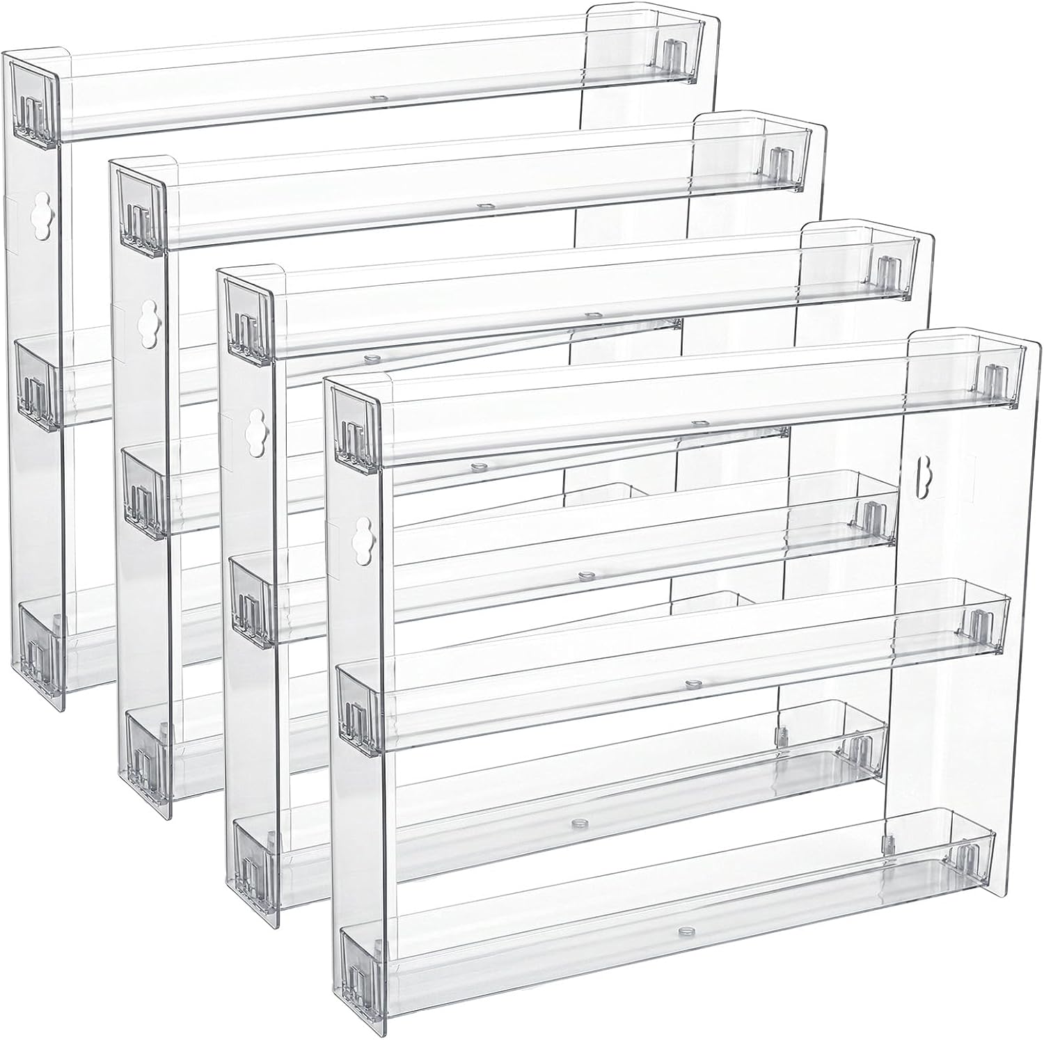 2 Pcs Acrylic Paint Organizer,Nail Polish Rack Wall Mount for 2oz Bottles