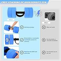 Vista 2 de Hikeen Mancuernas de ejercicio acuático con 4 pesas de espuma EVA de alta densidad para piscina, resistencia a la piscina, para aeróbic acuático