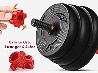 Vista 5 de Zoogamo Juego de mancuernas ajustables 2021 con peso de 88 libras110 libras, peso libre con varilla de conexión utilizada como barra, rodillo