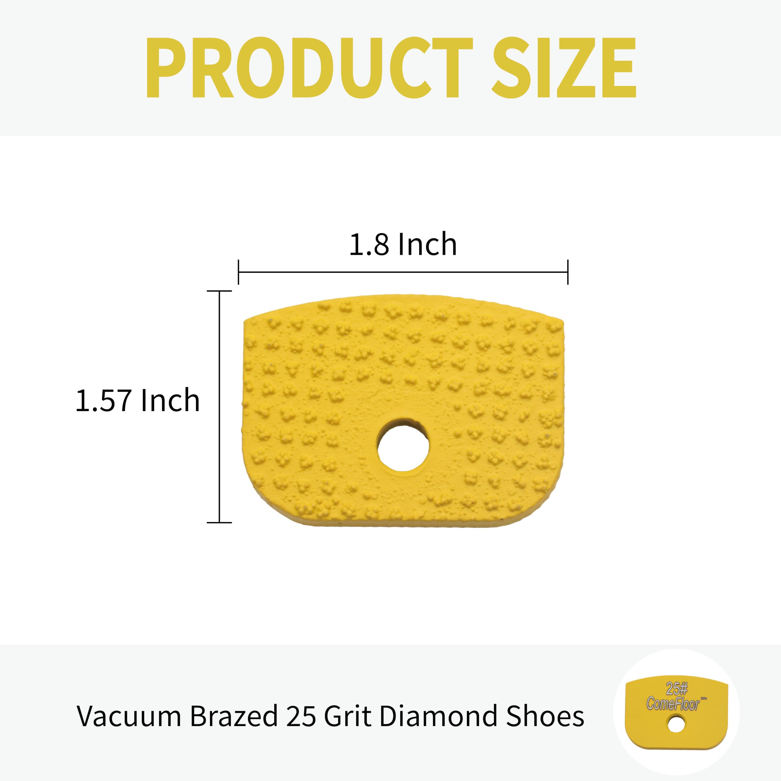 Discos de molienda de diamante para el acabado de suelos de madera, compatibles con amoladoras de piso de hormigón NewGrid Rhino, grano 25, construcción soldada al vacío, 9 piezas