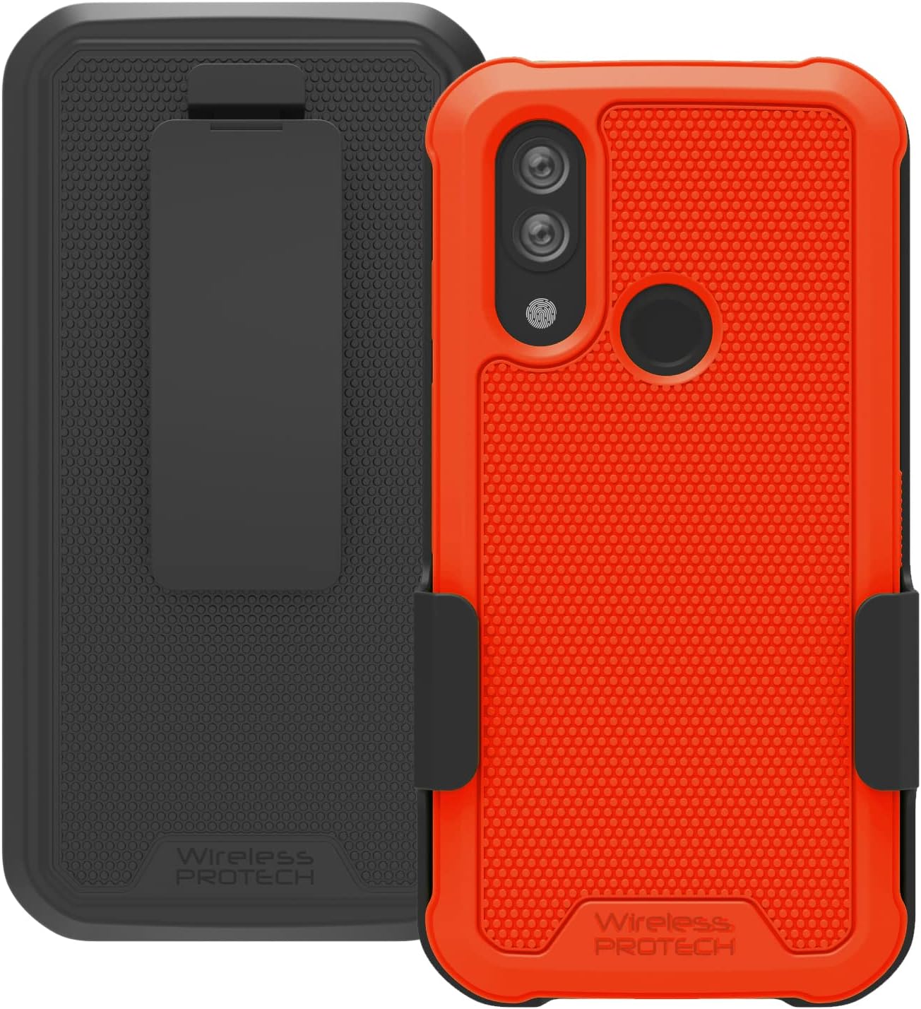 Case Compatible with CAT S62 PRO and CAT S62. Rotating Belt Clip Holster and Durable Flexible Protective Case Combo (Red)