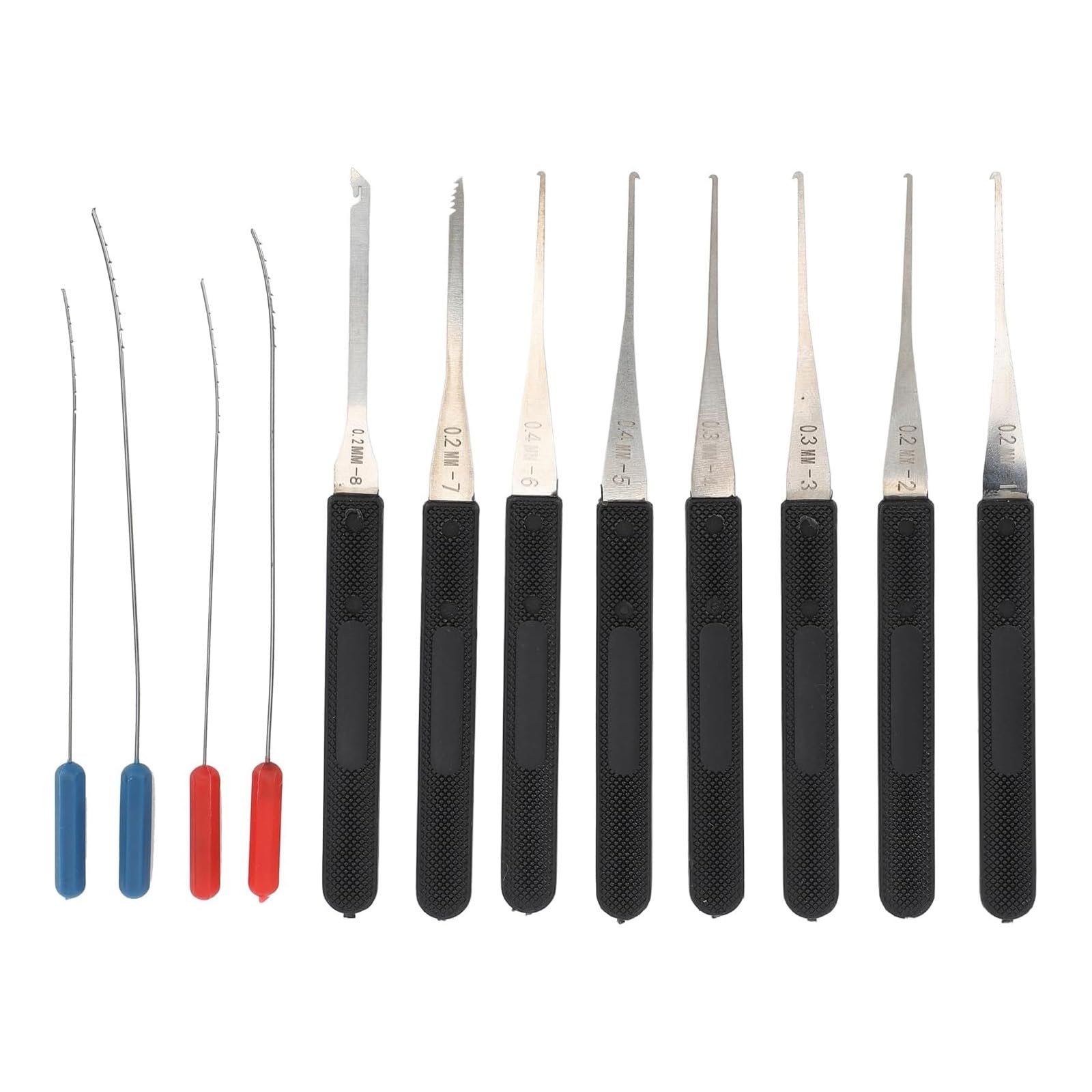 Xiciki Broken Key Extractor Kit,12 Pcs 0.2‑0.4MM Key Extractor Tool, Broken Tap Extractors, Locksmith Tool Removal Hooks LockPick for Repair Maintenance