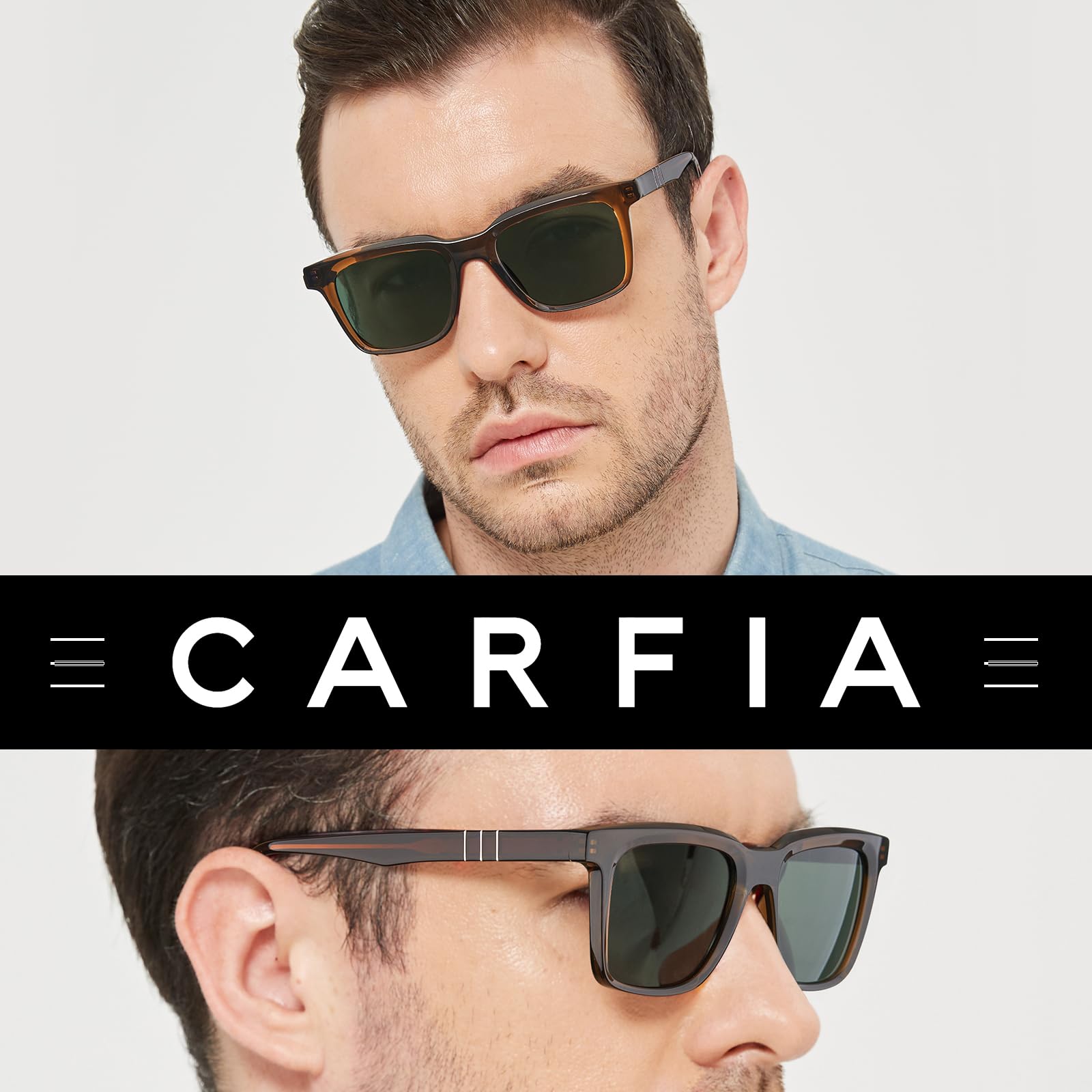 CARFIA Klassiche Sonnenbrille für Herren UV400 CA5288L01+CA9005