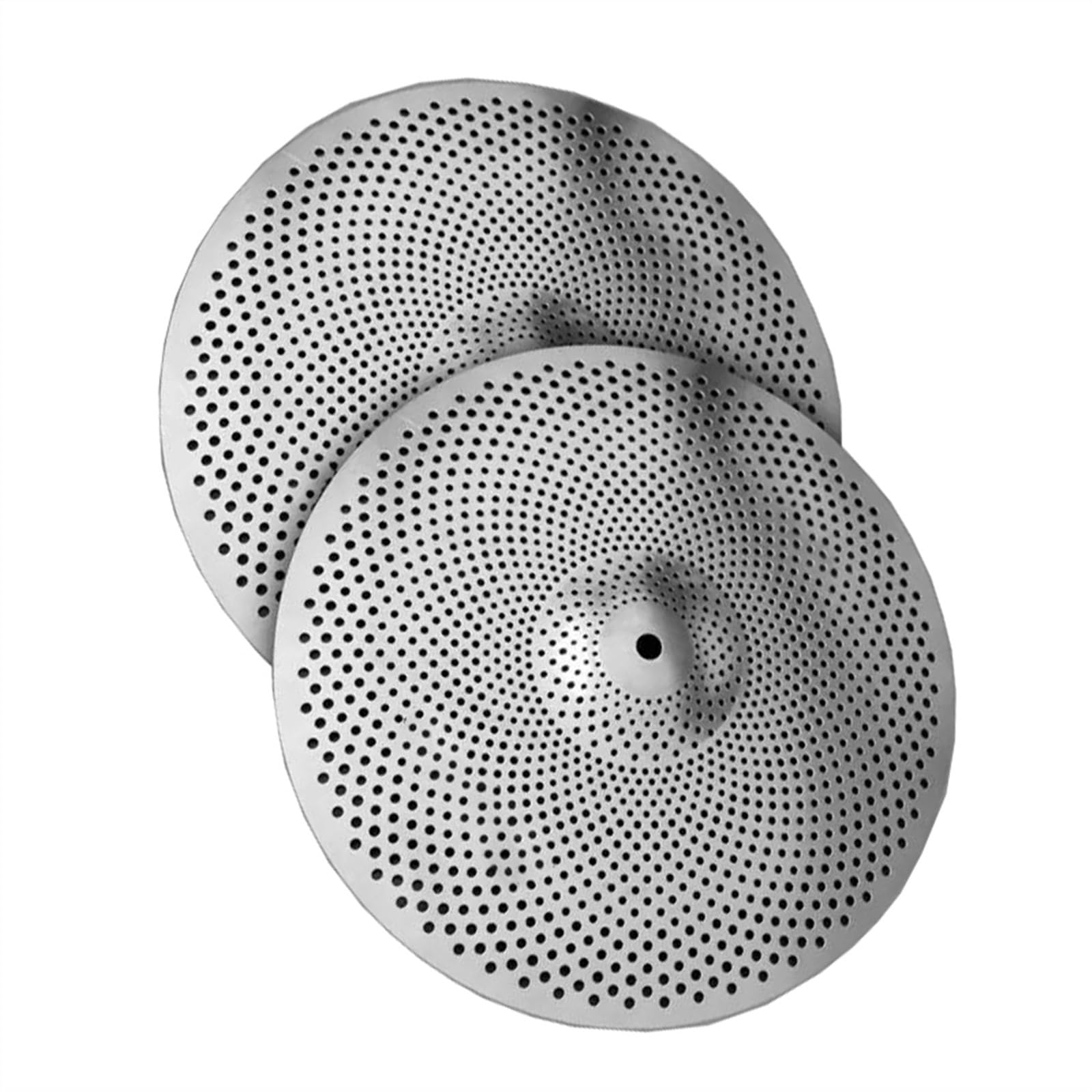 Lot de 2 cymbales silencieuses en alliage à faible volume – 13 po pour batterie – Cymbales professionnelles pour instrument à percussion – Idéal pour l'entraînement et les sessions silencieuses