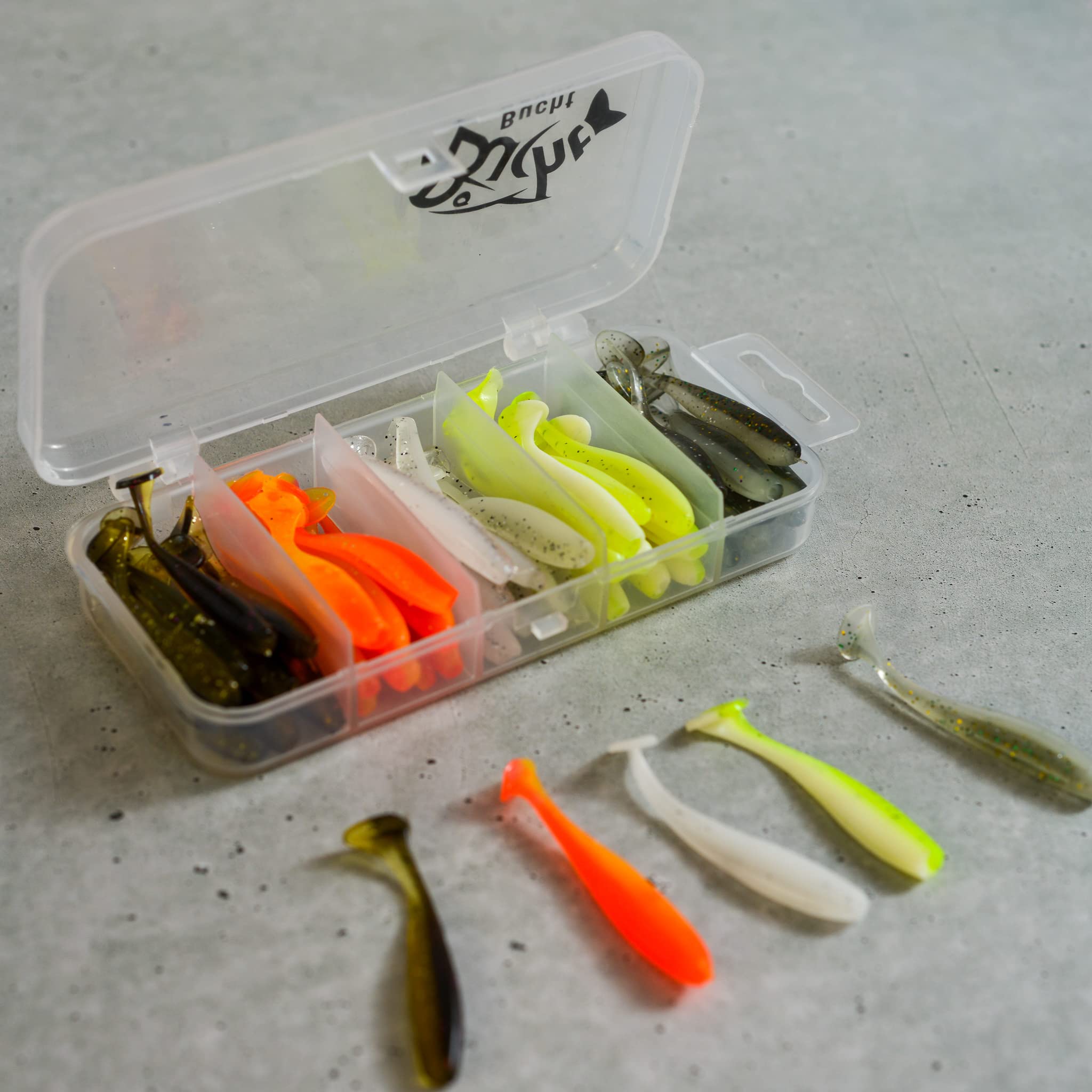 Amazon.co.jp: Bucht シャッドテールワーム 2.2インチ 5カラー ワーム