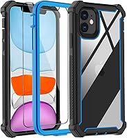 Vista 24 de Funda para iPhone 11, con protector de pantalla integrado, protección resistente contra caídas, cuerpo completo, a prueba de golpes, a prueba