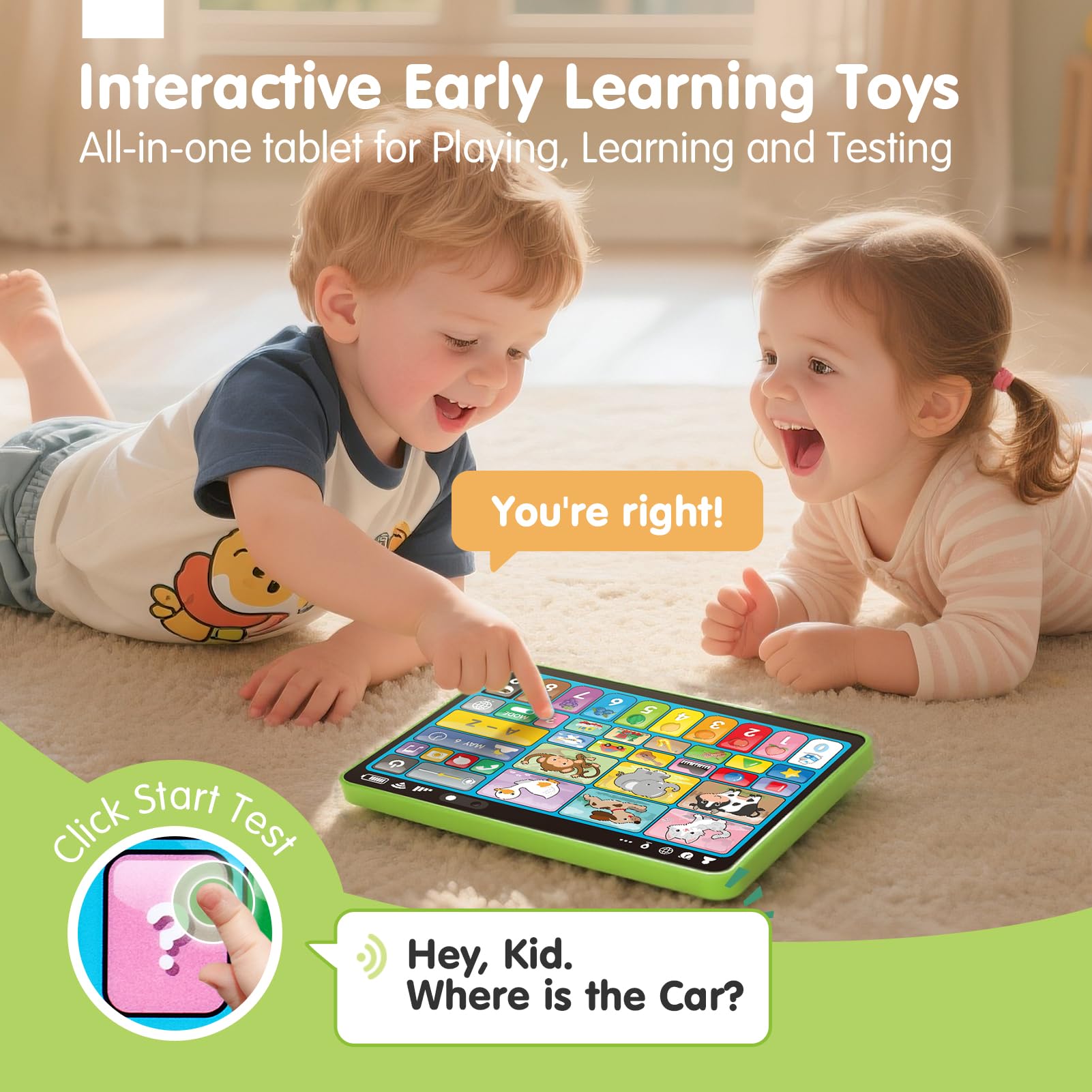 hahaland Multilingual (EN/DE/FR/IT/ES) Baby Learning Tablet for 1 Year Old+ Boys & Girls, Musical Educational Toys - Image 3