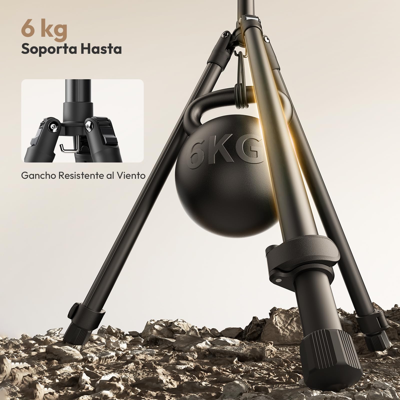 ULANZI Soporte de Luz T270, Trípode de Luz Ajustable para Fotografía de 270 cm, Trípode de Aluminio Portátil de Iluminación de Estudio para Softbox, Cámara, Reflector, Luz Estroboscópica