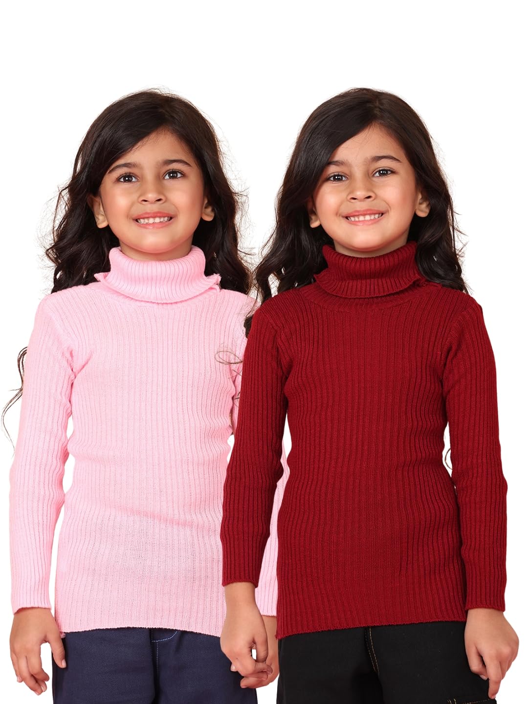 superminis Girls Wollen High Neck Full Sleeve Sweater Winter Skivy for Kids superminis Girls Wollen High Neck Full Sleeve Sweater Winter Skivy for Kids
