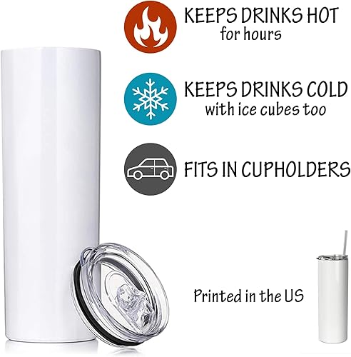 Miniatura 5 de Vaso de acero inoxidable con aislamiento de doble pared de 20 onzas con tapa a prueba de derrames y popote reutilizable, botella de agua, café,