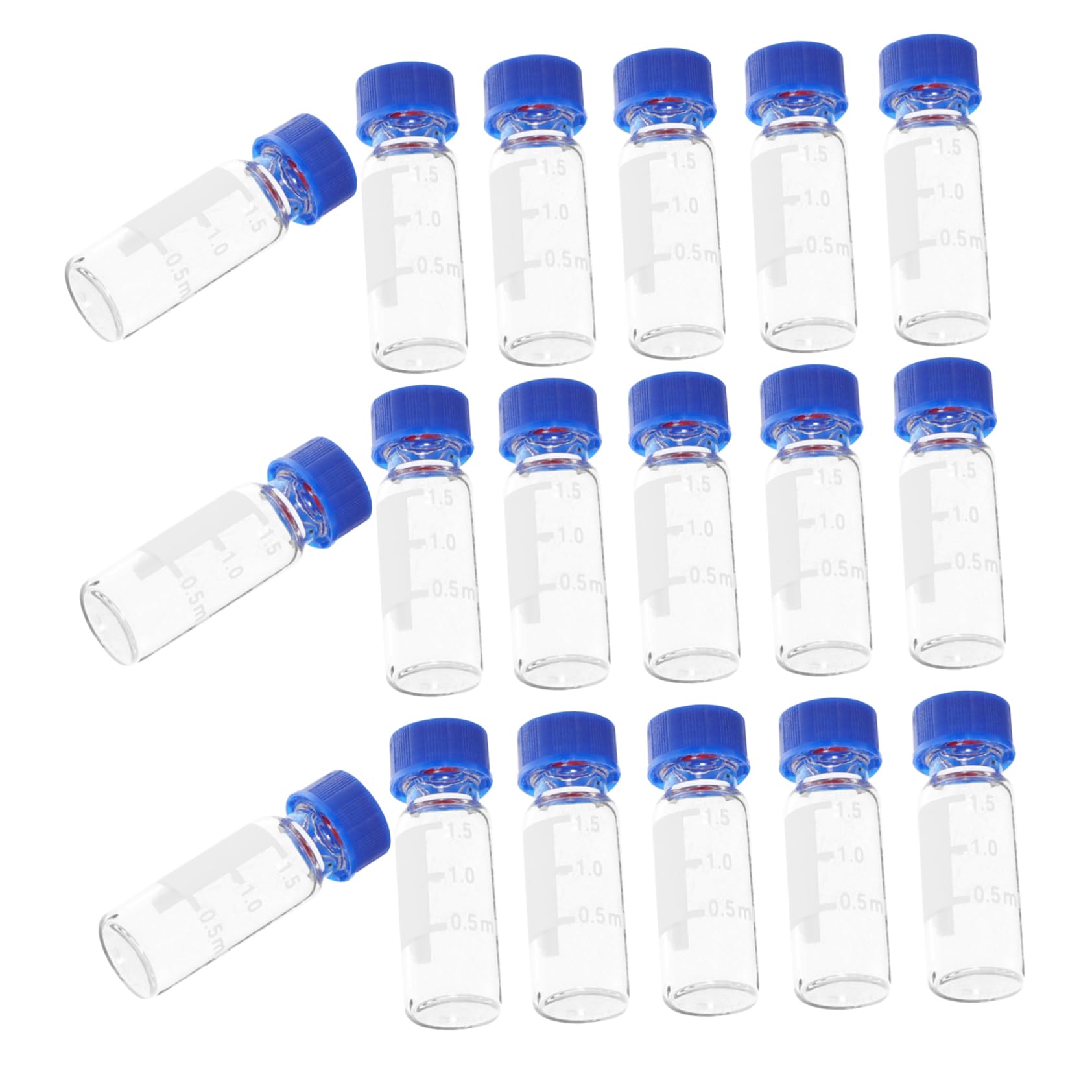 iplusmile 500piezas De Vidrio Transparentes Escala De Frascos Pequeños Para Muestras Con Tapas Perfectos Para Laboratorios y Proyectos De Investigación