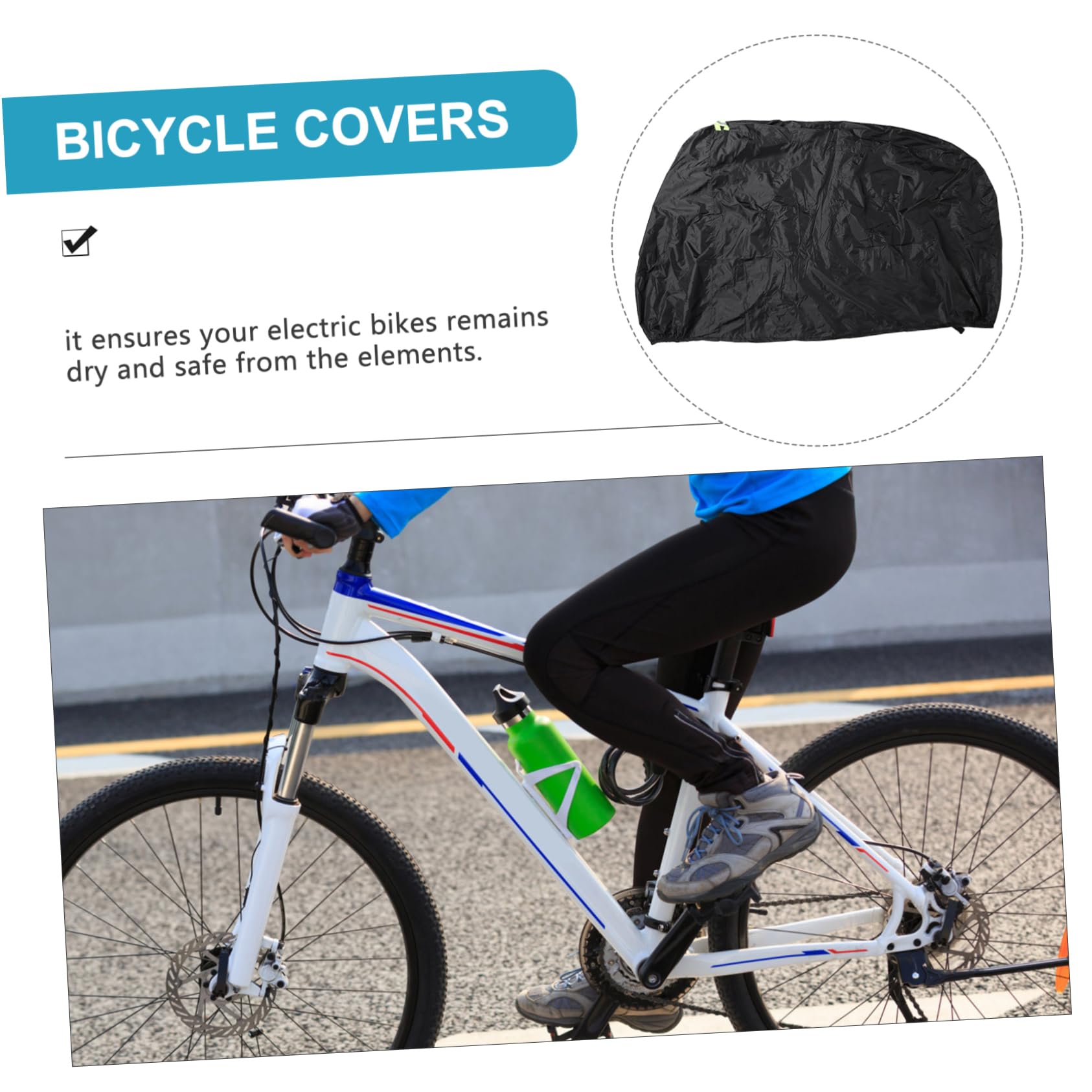 Hemobllo cubierta de bicicleta cubierta de patinete eléctrico funda impermeable para bicicleta eléctrica cubierta protectora de bicicleta tela oxford Black