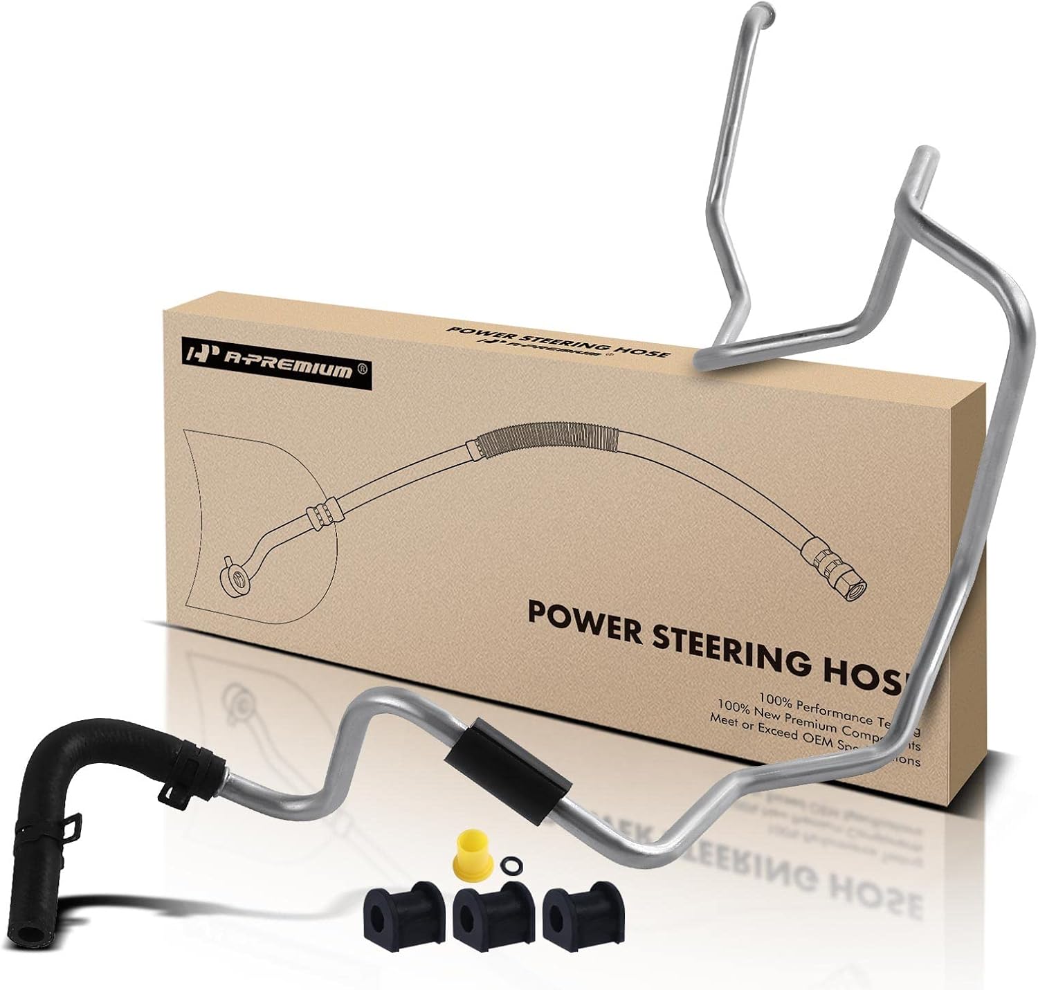 A-Premium Power Steering Hose Return Hose Line Assembly Compatible with Cadillac SRX 2004-2009 3.6L 4.6L Gear To Cooler