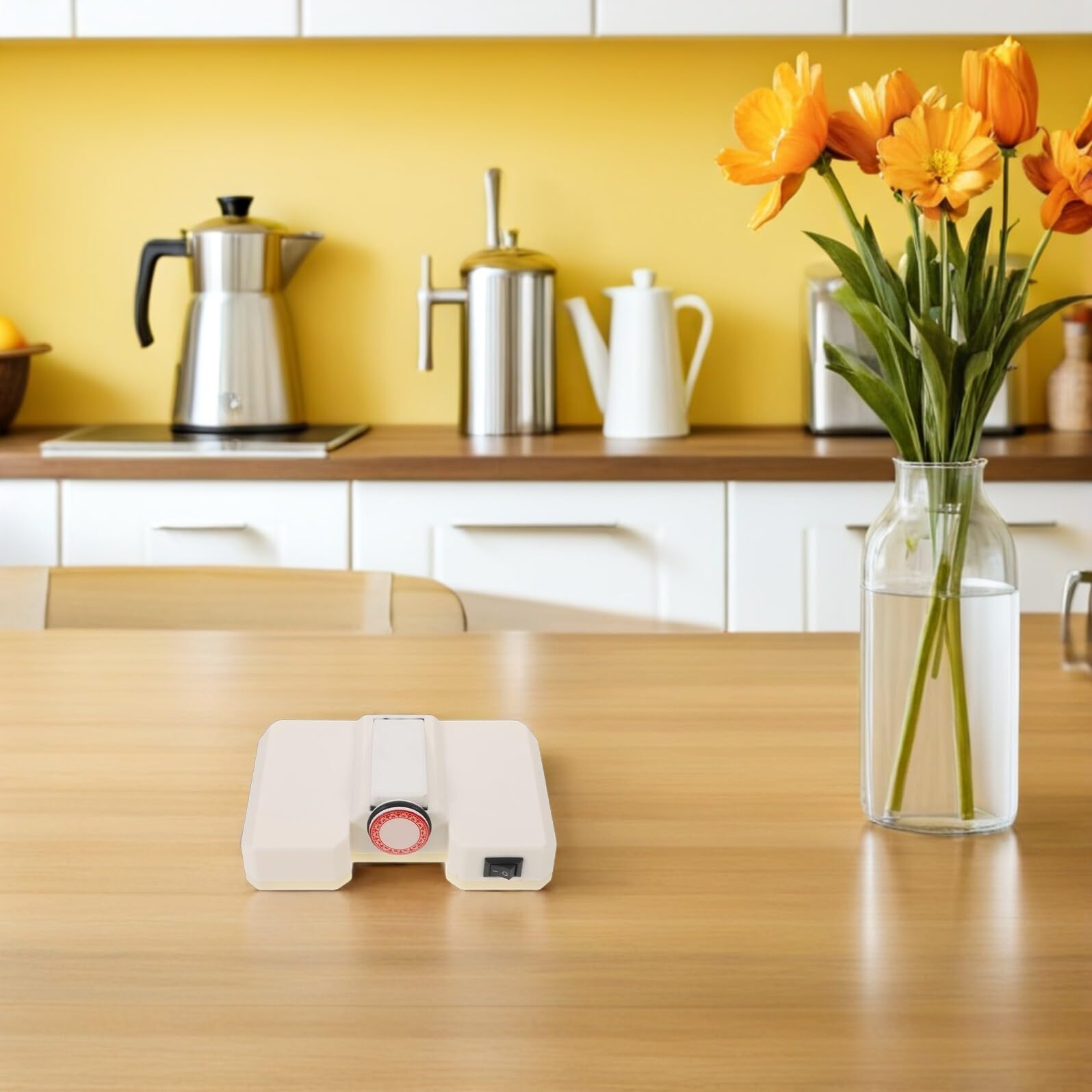 GLEAVI Volteador de Mesa Automático para Servir Alimentos Plato Giratorio para Mesa de Comedor Bandeja Giratoria Eléctrica para Cocinas