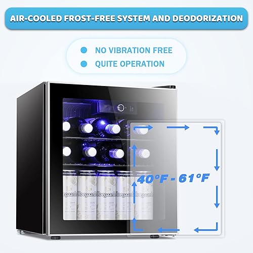 Miniatura 6 de Antarctic Star - Minirrefrigerador con puerta de vidrio, para cervezas, gaseosas o vino, dispensador pequeño, con capacidad para 60 latas, parte