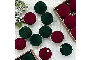 Maritown Velvet Christmas Ornaments: Festive Cheer for Your Holiday Décor