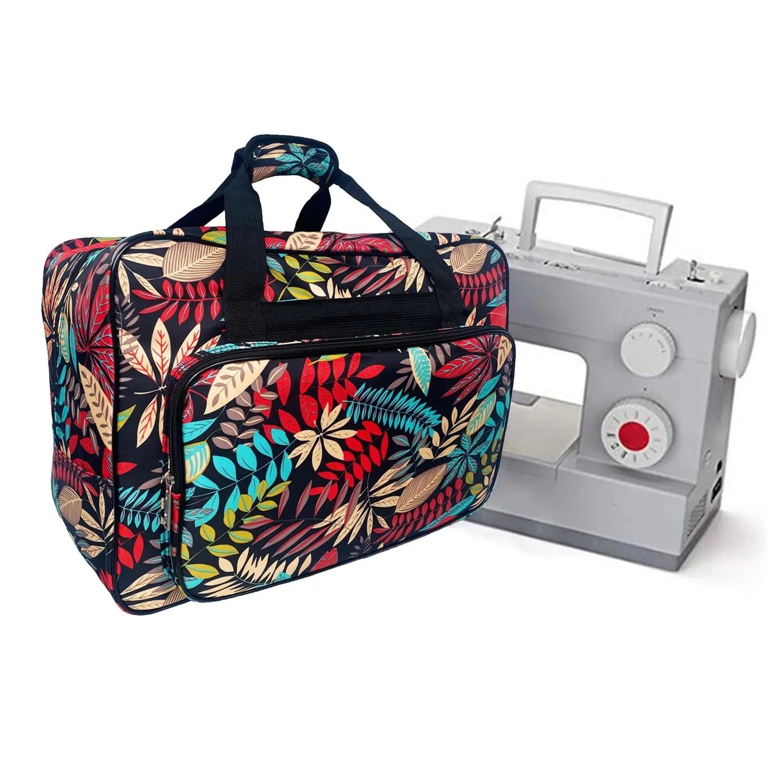 Sewing Machine Bag Sewing Machine Bag Case, Portable Storage Tote Case with Compartment Pockets Fits Most Standard Sew Machines