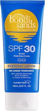 Bondi Sands Fragrance Free Sunscreen Lotion SPF 30 | Non-Greasy Broad-Spectrum Formula Moisturises, Soothes, and Protects Skin, Water Resistant Up To 4 Hours + Cruelty Free | 150 mL/5.07 Oz