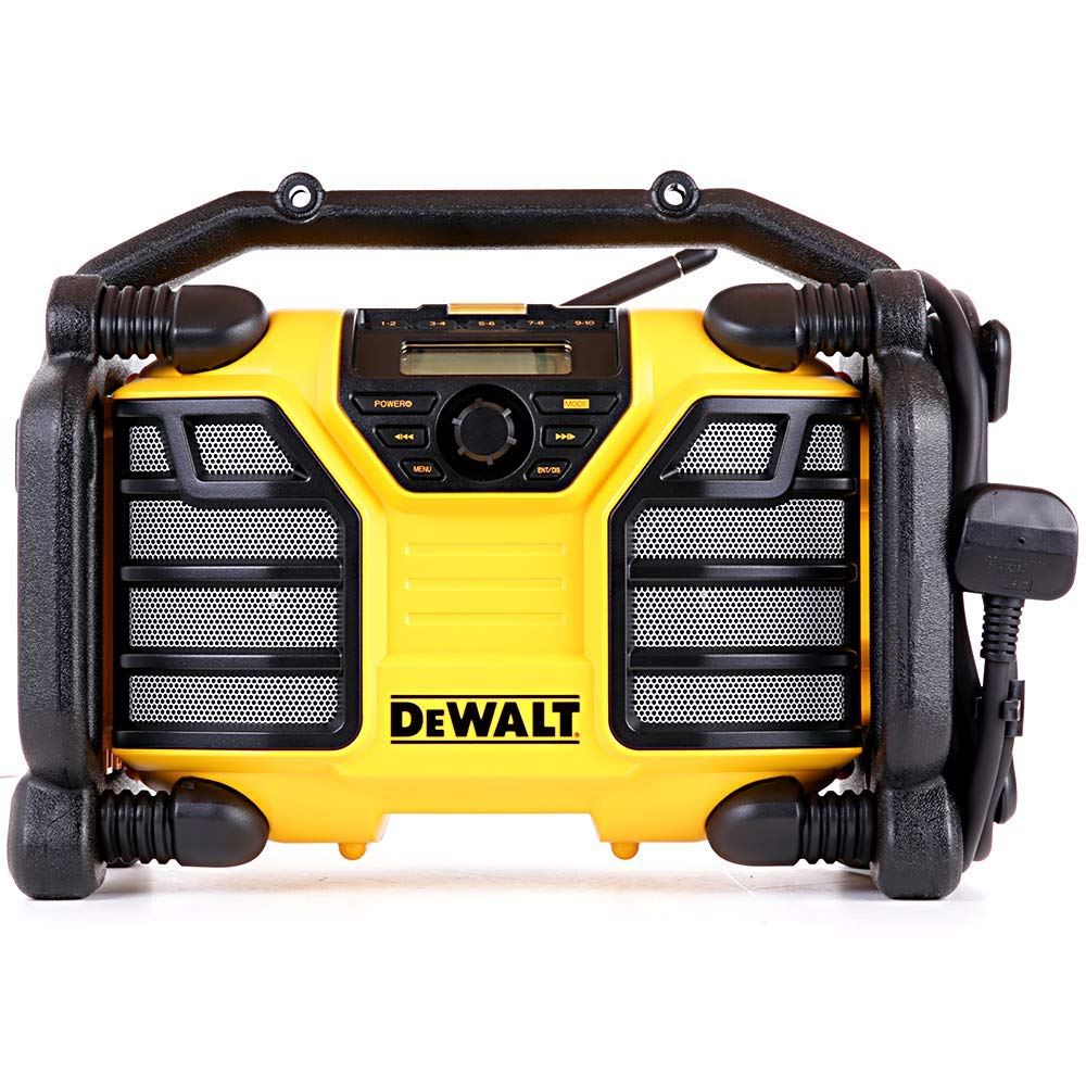 DeWalt DCR017-QW - Radio para obras, batería/cable, con función de carga, batería Li-Ion