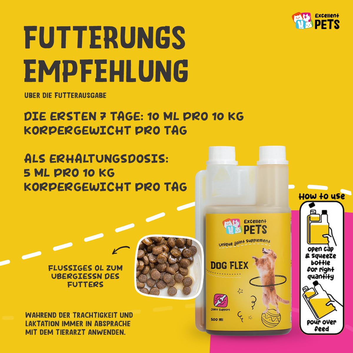 Holland Animal Care Nahrungsergänzung Dog Flex, 1er Pack (1 x 500 ml)