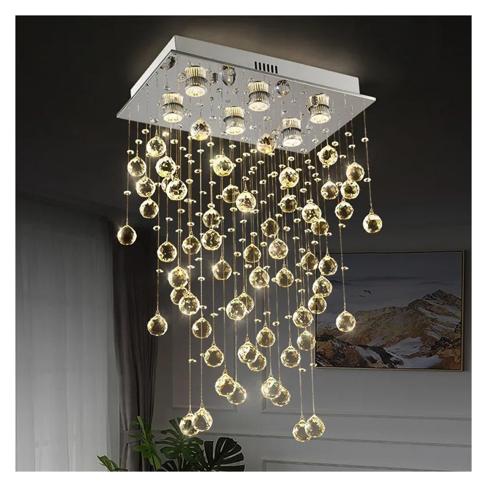 Lumières en cristal K9 pour sublimer une salle à manger sombre avec élégance