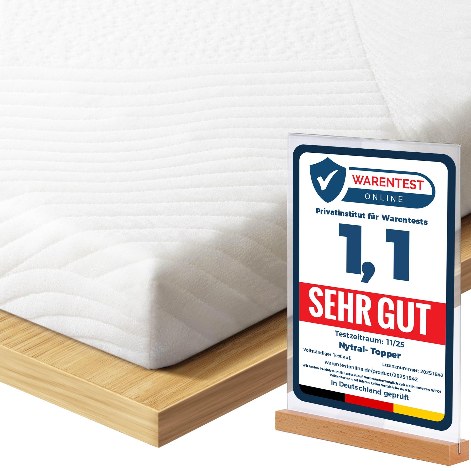 Matratzen Topper 180x200cm, H2/H3 aus 8cm Memory Foam Gel Topper, Öko-TEX Zertifiziert, Matratzentopper für Boxspringbett und unbequemem Betten Schlafsofa, Wohnwagen, Waschbar