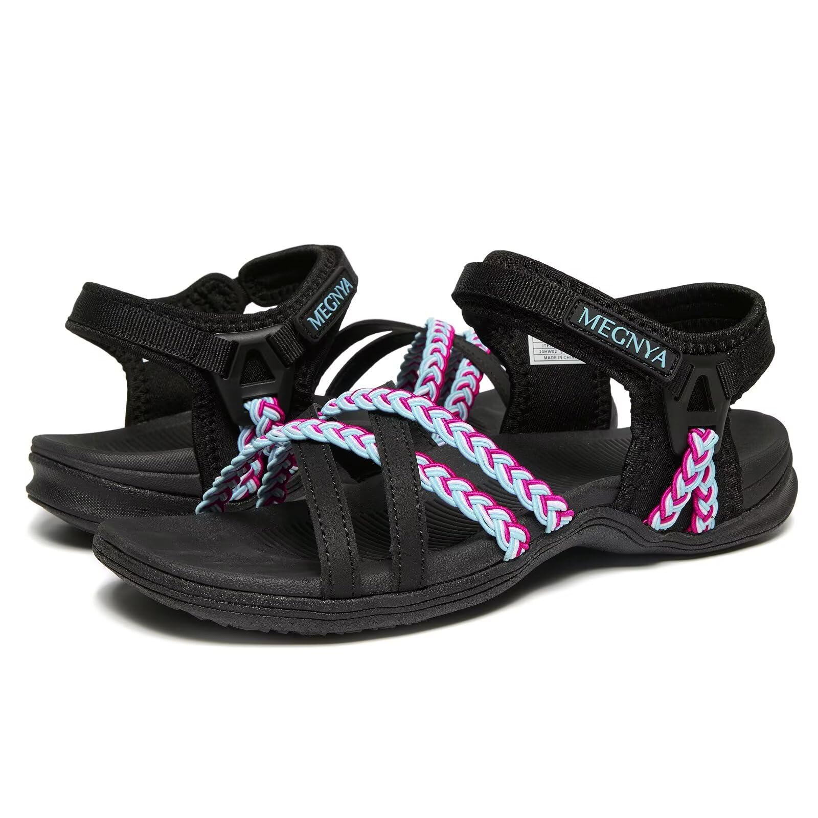 Hiking Sandals for Women, Comfortable Walking Sandals Hook Loop Strap, Sports Lightweight Slides