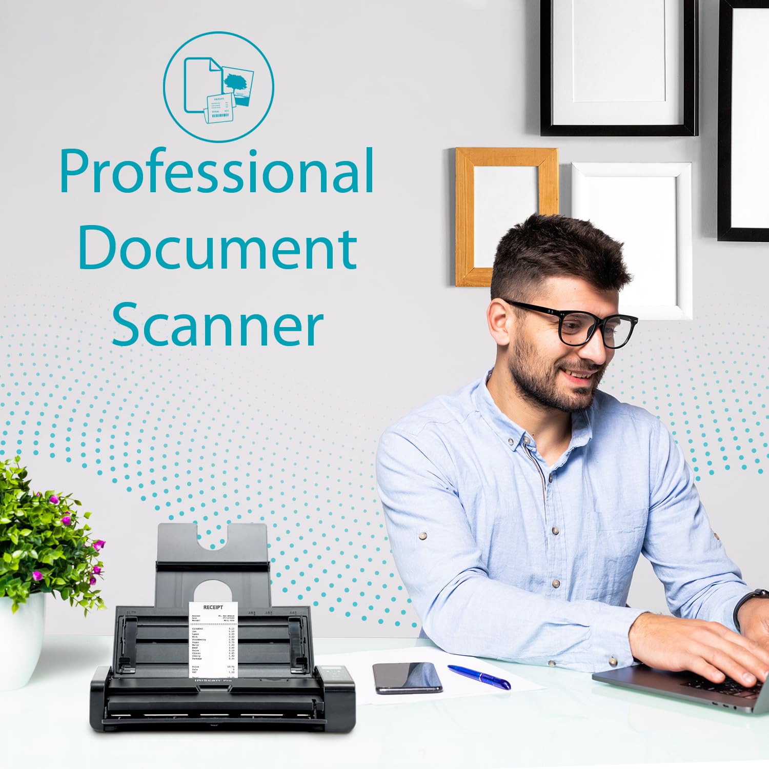 IRIScan Pro v5pro 20PPM ADF Escáner de Documentos dúplex de 20 páginas, Editor de PDF Gratuito, escaneo a Word, PDF, XLS, Tarjetas de Visita a Outlook, escáner de Recibos, escaneo a la Nube
