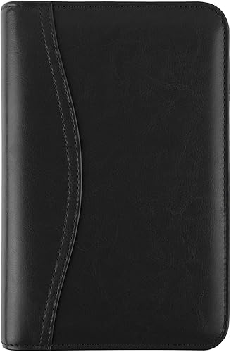 AT-A-GLANCE Juego de iniciación de piel sintética sin fecha, 6 anillas, 3-34" x 6-34, tamaño portátil, negro (033-0240-05)