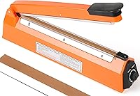 Vista 1 de Sellador térmico por impulso de 12 pulgadas, sellador de bolsas de polietileno manual para bolsas de plástico, bolsas de polietileno con agarre