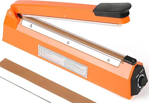 Sellador térmico por impulso de 12 pulgadas, sellador de bolsas de polietileno manual para bolsas de plástico, bolsas de polietileno con agarre de
