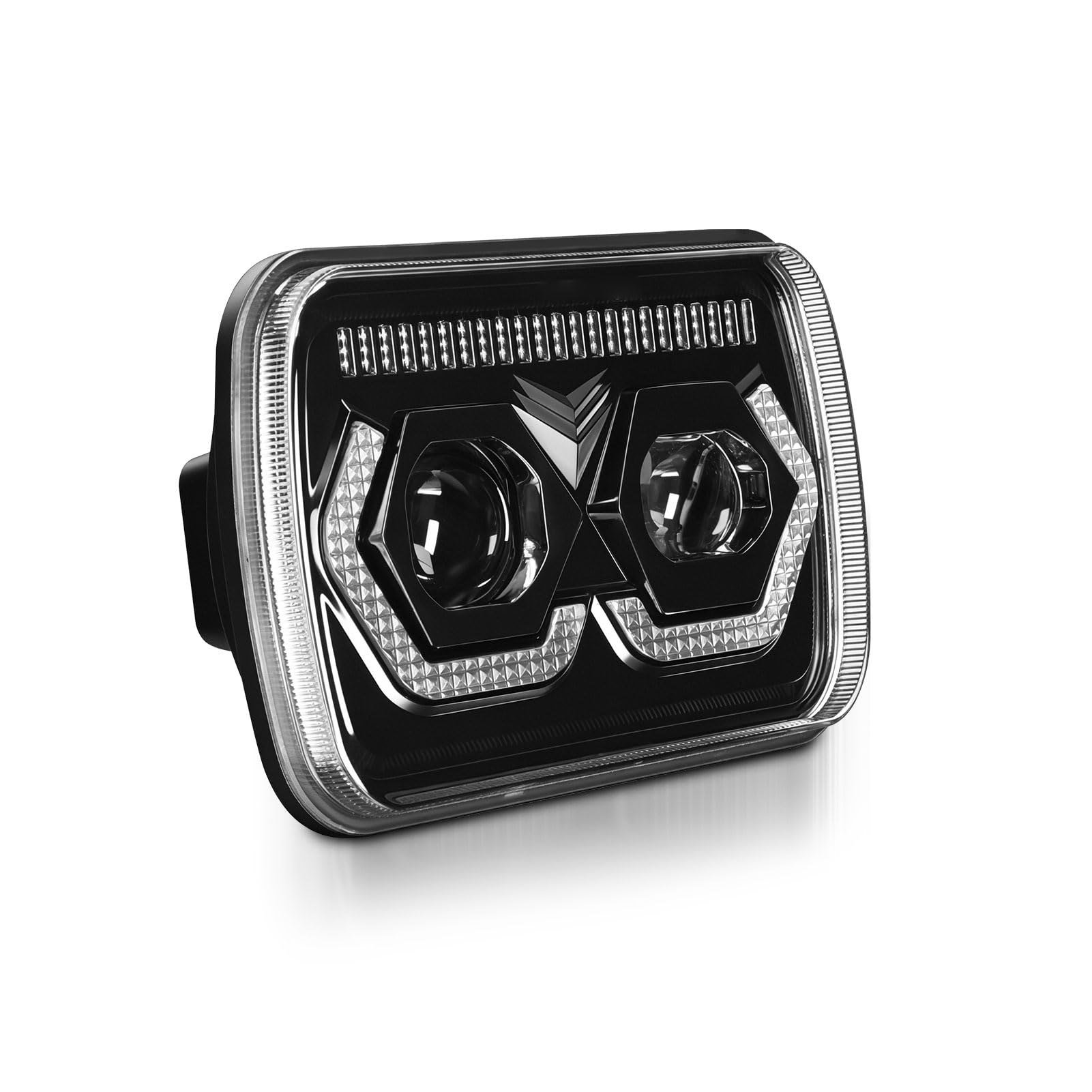 Tbest 5x7 7x6 Cali LED Reflektor DRL Prostokątny Reflektor światła Drogowego Sygnalizacyjnego 9000LM Wysoki Niski strumień IP67 Odlewany Aluminiowy do Samochodów Motocykli